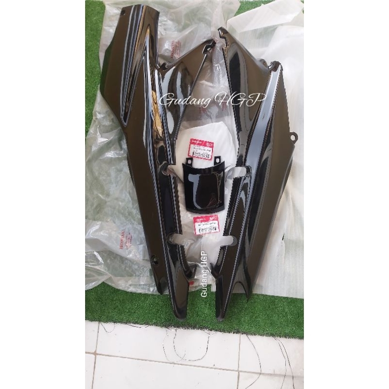 Cover L & R Body Set Black With Cover Tail Cover Body Set Kiri Kanan Lengkap Cover Sambungan Belakan