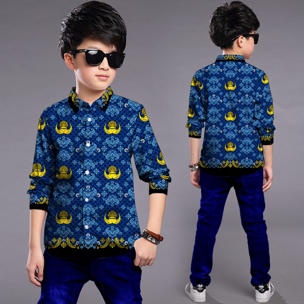 Baju guru seragam anak korpri/kostum korpri anak plus celana 1 set GRATIS PIN