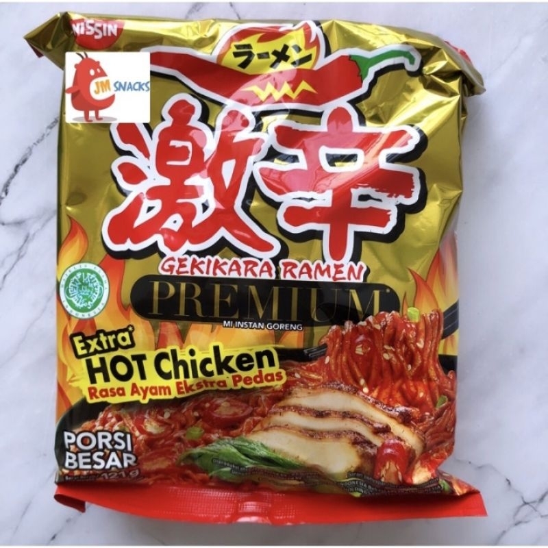 

MIE RAMEN GORENG GEKIKARA RAMEN PREMIUM Extra Hot Chiken 121 gram