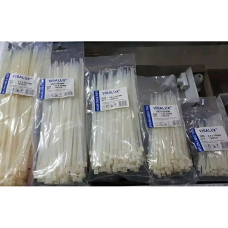 

KABEL TIES VISALUX HITAM / PUTIH / NYLON CABLE TIES ISI 100 PCS