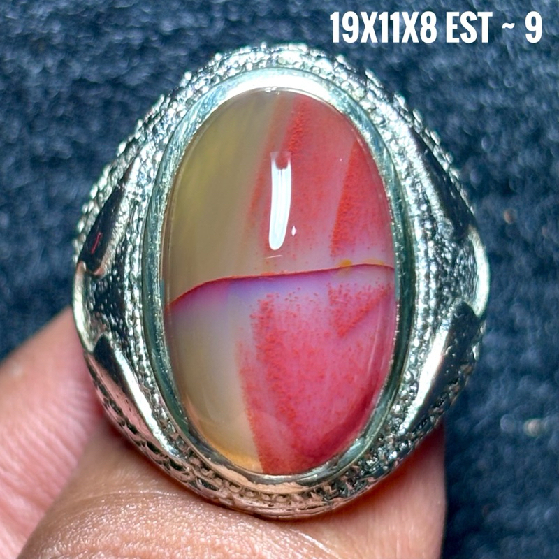 NATURAL BATU AKIK TAPAK JALAK MERAH