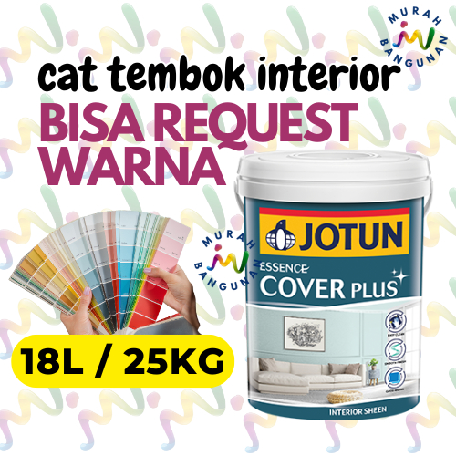 CAT TEMBOK INTERIOR JOTUN COVER PLUS 18 LITER 25 KG PAIL / CUSTOM WARNA TINTING / CAT DINDING BISA D