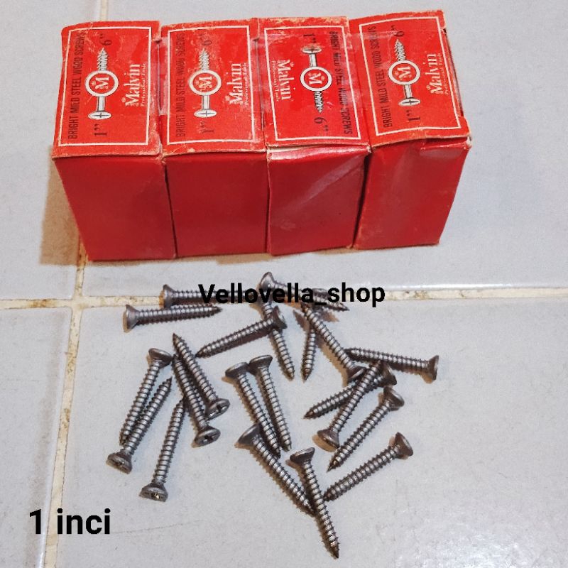 1 kotak Sekrup kayu  skrup kayu FIT 1" (2,5CM) berat 100gr