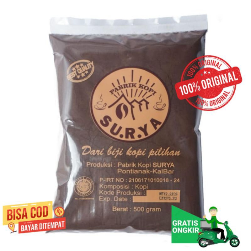 

Kopi Bubuk SURYA 500gr Khas Pontianak