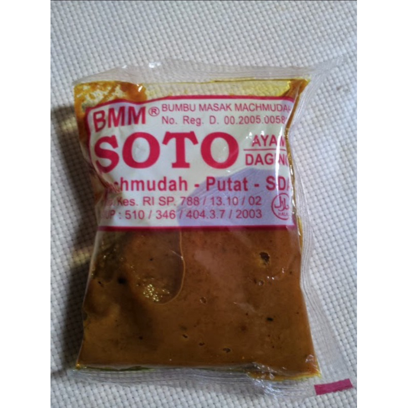 

Bumbu Soto Ayam Daging Sapi Bumbu Sambal Goreng Hati Ampela Kentang Bumbu Masak Machmudah BMM Sidoarjo Bumbu Instant Halal Mahmuda Machmuda Mahmudah Mbokni Malang Jawa Timur Jatim