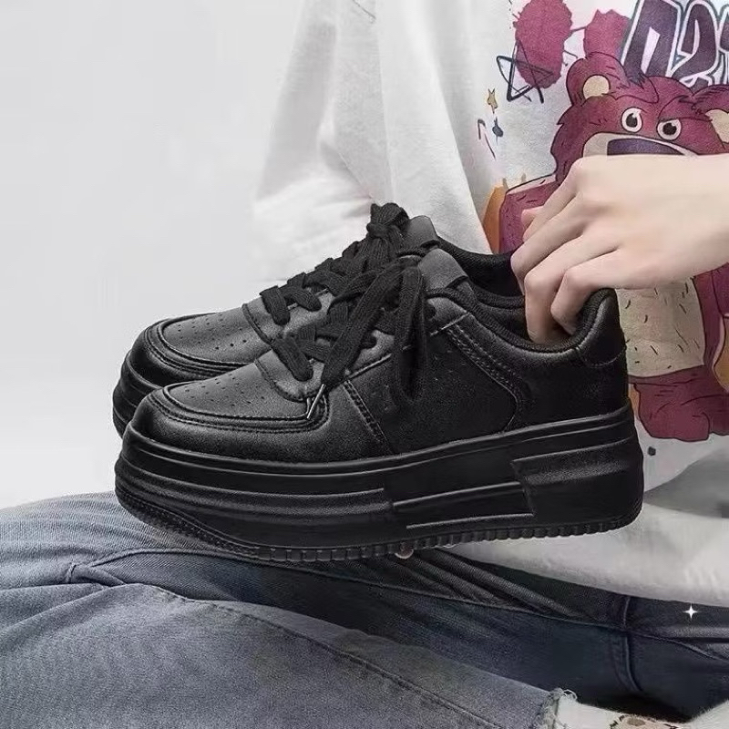 Sepatu Wanita hitam Polos Sepatu Sneakers putih polos Sepatu Sneakers Wanita Terbaru Fashion Shoes