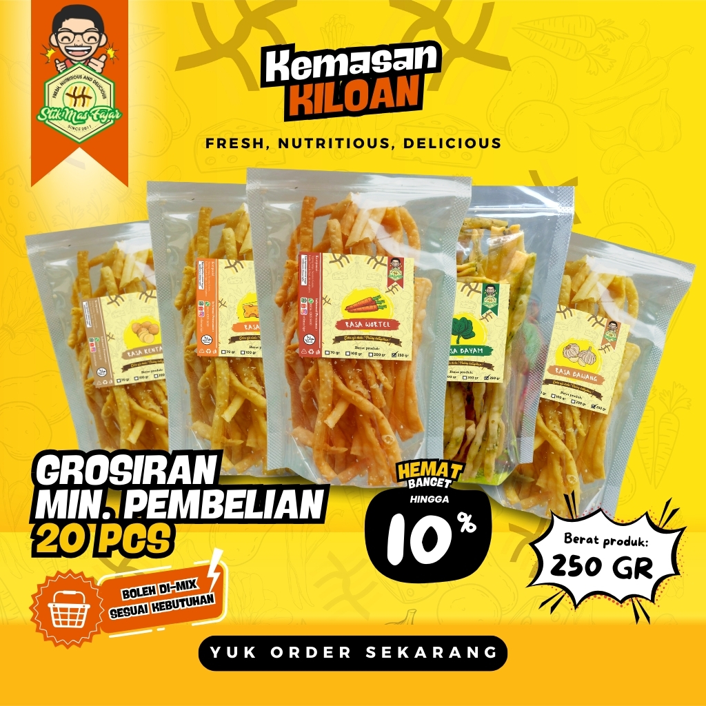 

[GROSIR - MIN. ORDER 20 PCS - 250 GRAM] STIK KILOAN Mas Fajar - Coba aja dulu ! Paling ketagihan !