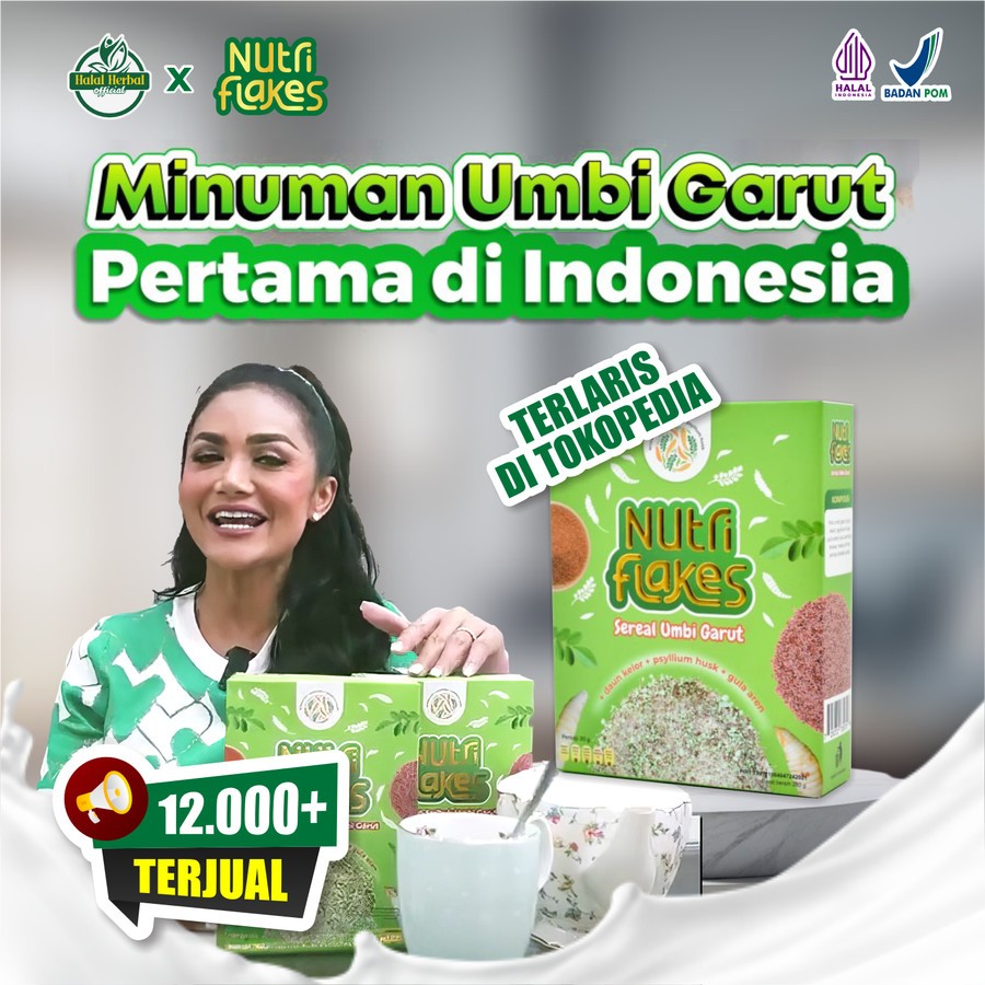 

Nutriflakes Sereal Umbi Garut Solusi Asam lambung Original 1 Box