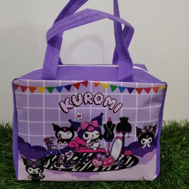 

[ 20x10x15 ] goodiebag / tas souvenir resleting / tas spunbond ulang tahun / hampers / tas kuromi