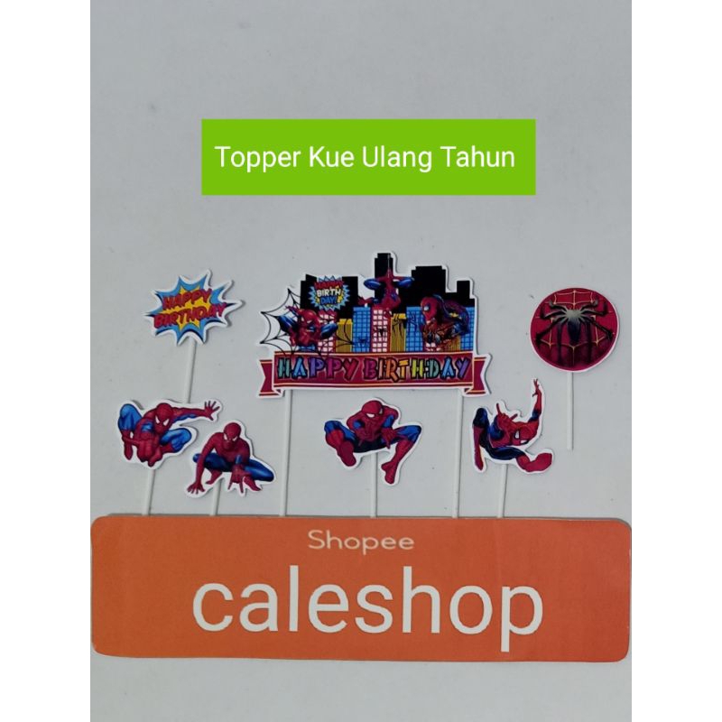 Topper Kue Ulang Tahun Anak Spiderman