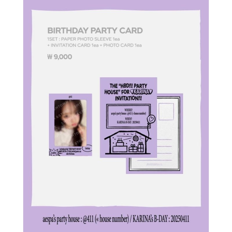(PO) MD BIRTHDAY KARINA SM ARTIST 2025 (BACA DESKRIPSI BOX)