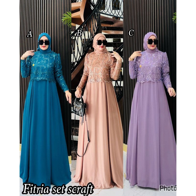 Fitria dress set hijab