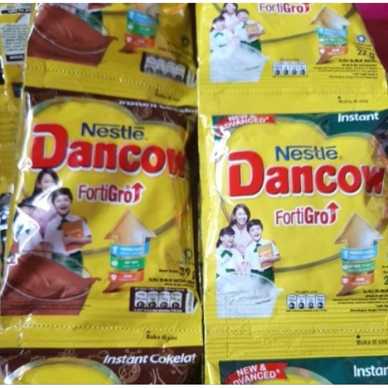 

paket 3 renceng dancow fortigro instant renceng susu bubuk kemasan sachet rasa coklat vanilla 1renceng isi 10 saset