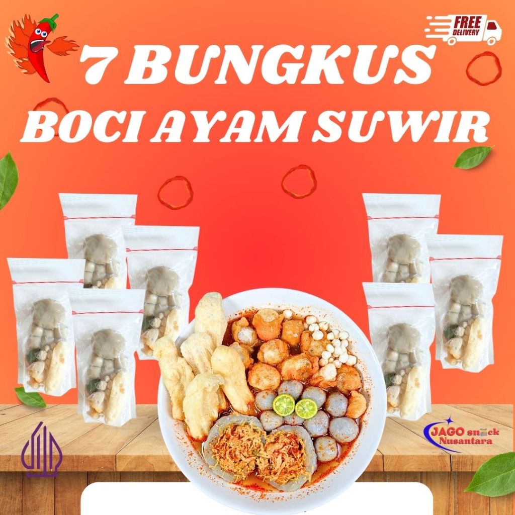 

7 BUNGKUS BOCI AYAM SUWIR PEDAS - EKONOMIS