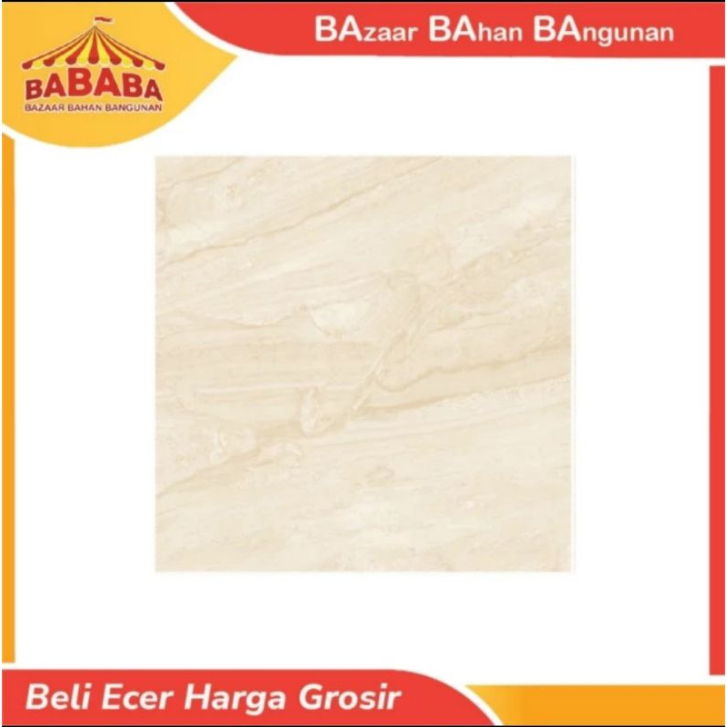 KERAMIK LANTAI GLOSSY MARBLE 60X60 MILAN CHAPEL L BEIGE