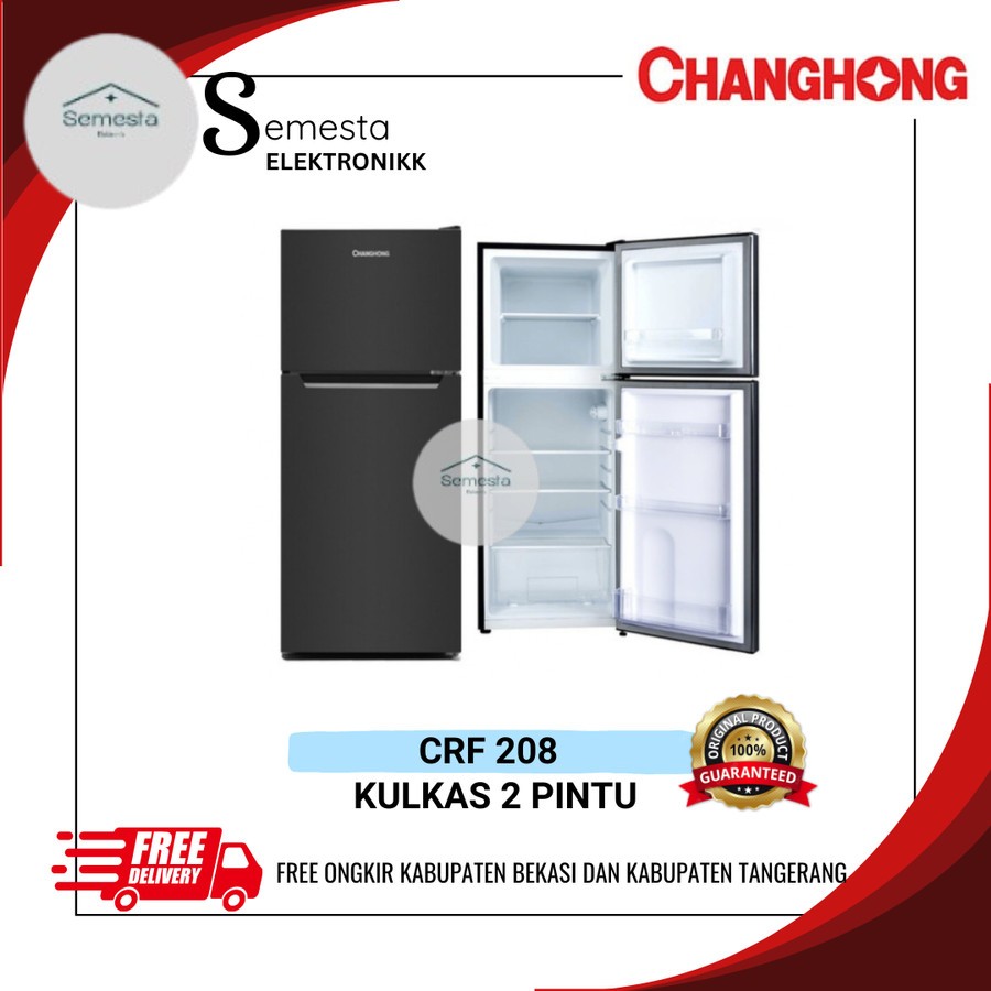 CHANGHONG CRF208 KULKAS 2 PINTU CHANGHONG CRF-208 165 LITER