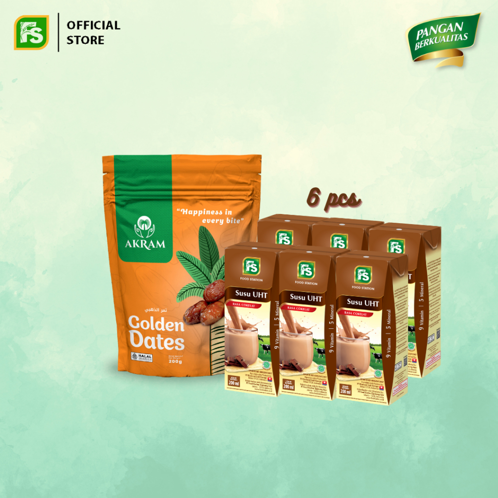 

Bundling Susu UHT Cokelat 6 Pcs + Akram Kurma Golden Pouch 200 gr