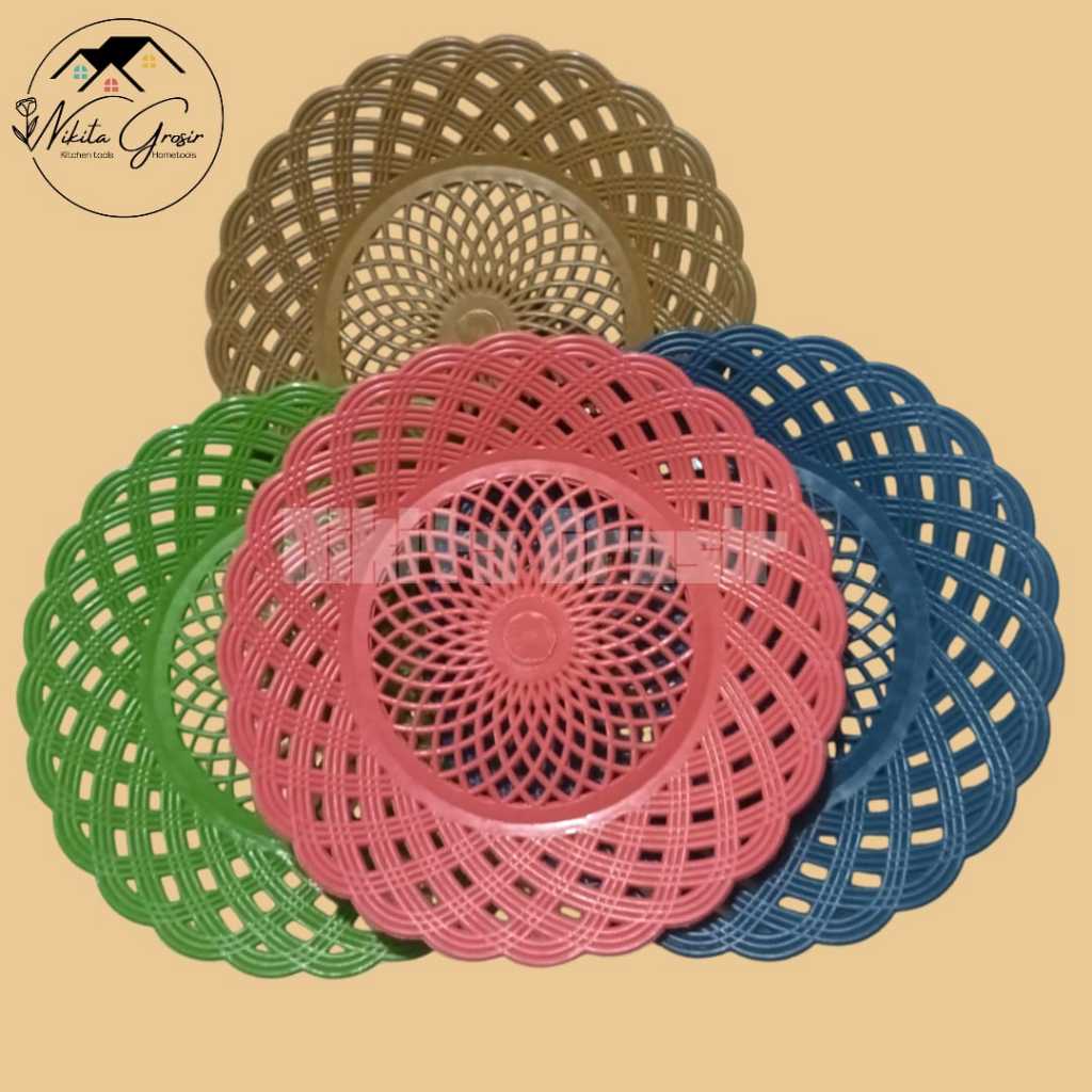 Piring Rotan Plastik / Piring Rotan Warna
