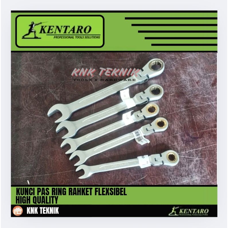 Kunci Pas Ring Rachet Raket Flexsibel Kunci Ring Pas CRV Flexible Kentaro