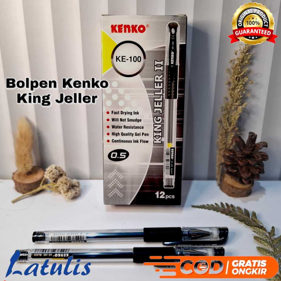 

Pulpen Gel Kenko KE-100 King Jeller 0.5mm ( 1pak/12pcs )