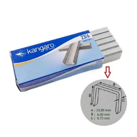 

Isi Staples Kangaro 23/6 Stapler (1 Ktk)