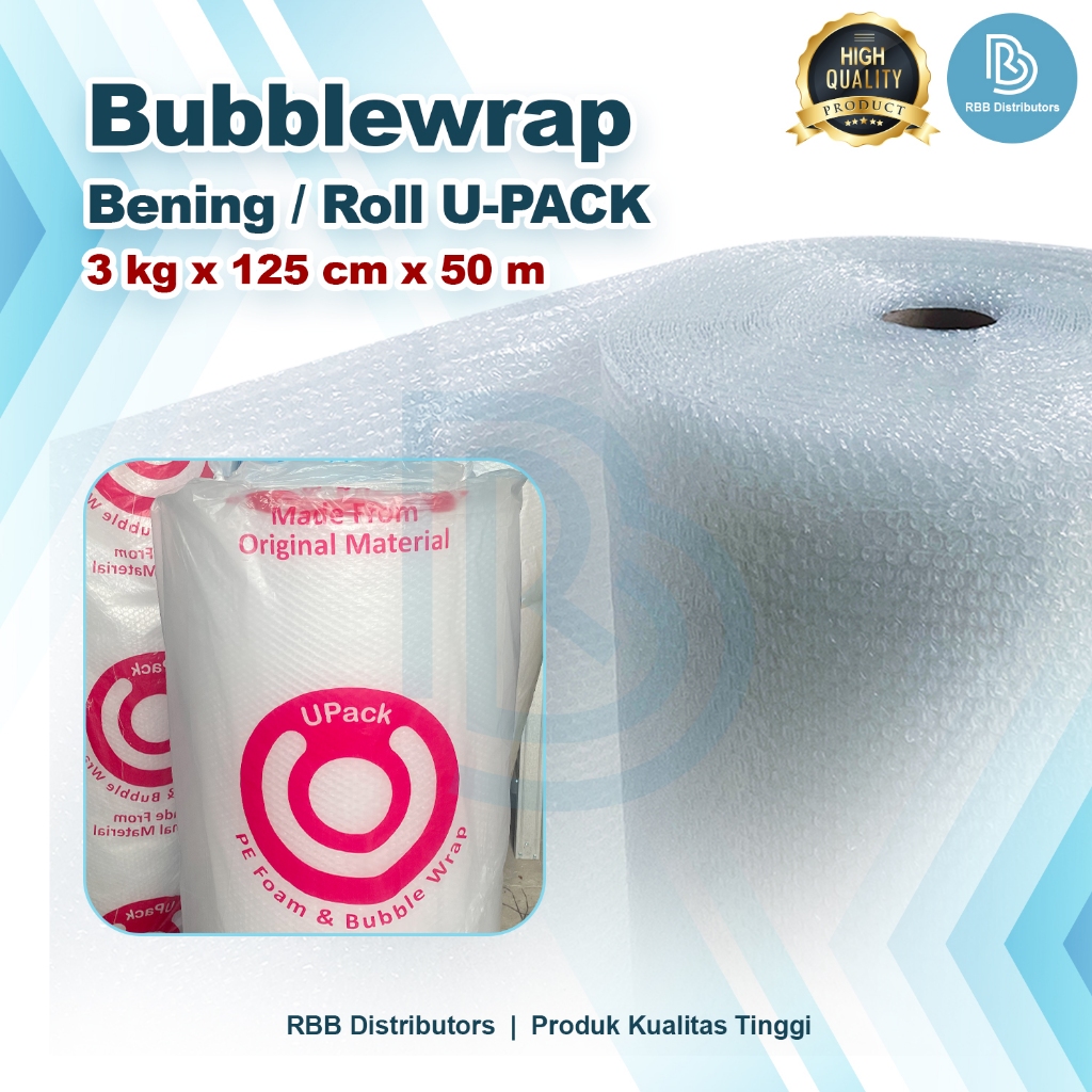 

BUBBLE WRAP Bening / plastik bubble / bubble packing / bubble wrap packing / plastik buble packing 3 Kg