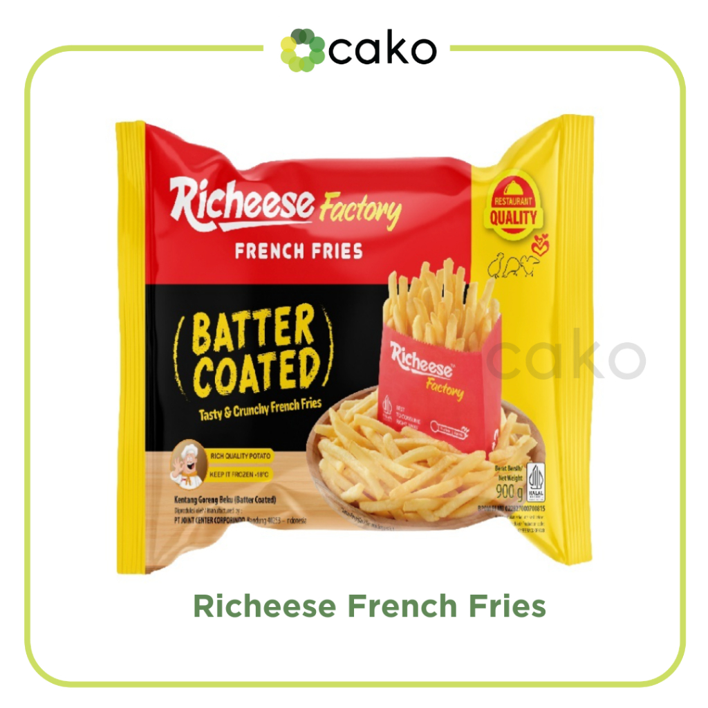 

Richeese Kentang Goreng Beku Batter Coated 450gr / French Fries Beku /Khusus Pengiriman Instan & Sameday