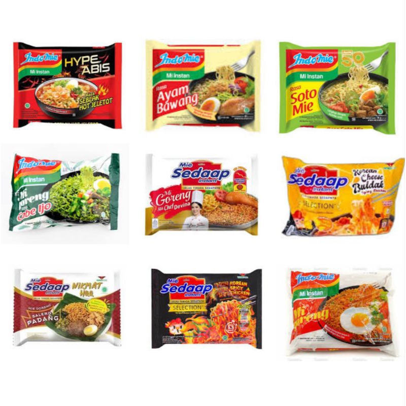 

Mie Instan Semua Rasa, Mie Goreng, Mie Kuah, Indomie, Mie Sedap