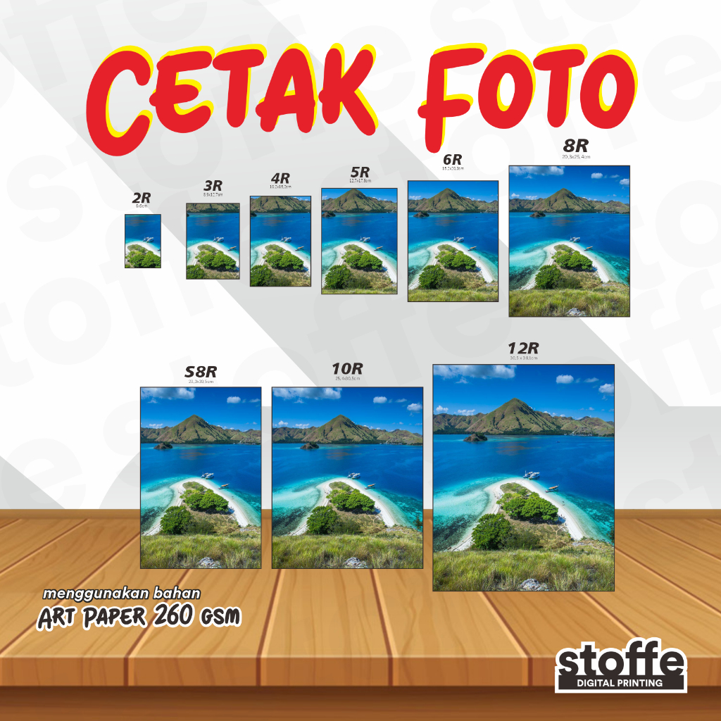 Cetak Foto Ukuran 2R 3R 4R 5R  Print Photo Art Paper