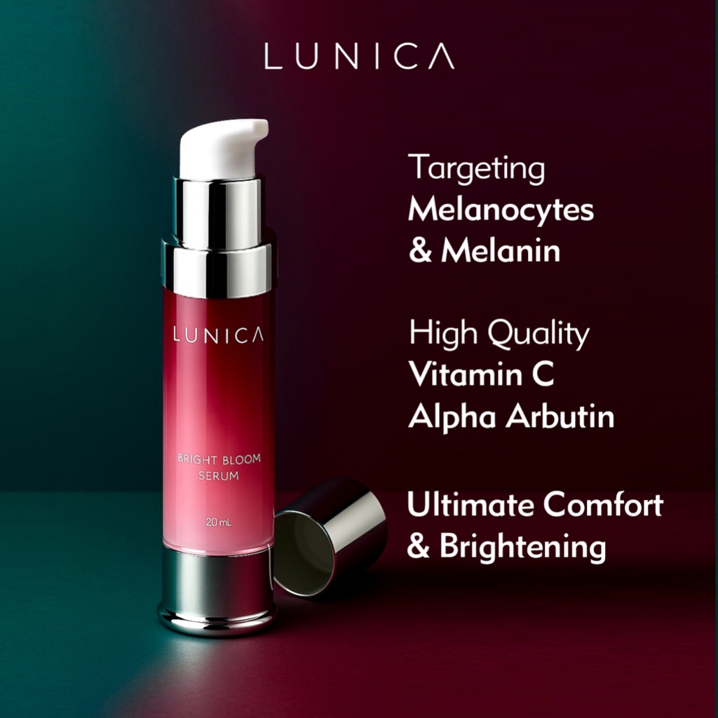LUNICA Bright Bloom - Serum Mencerahkan Wajah | Pencerah Wajah Glowing Brightening BPOM Penghilang F