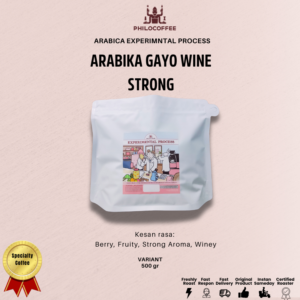 

Kopi Arabika Gayo Wine Strong Wine 500gr | Arabica Coffee - 500gr, Biji Kopi