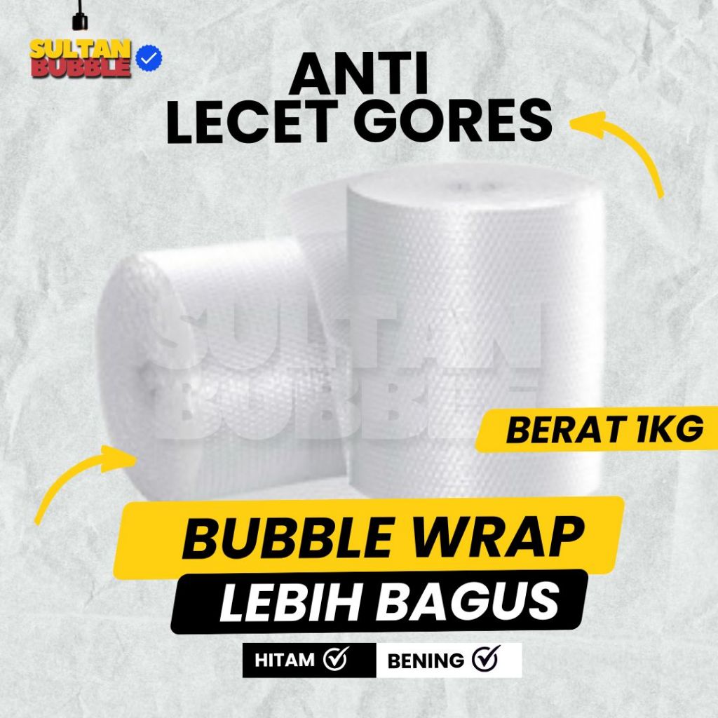 

Bubble Wrap 40cm x 50m Kuat dan Tebal Plastik Packing Gelembung Online Shop Warna Bubel Hitam/Bening