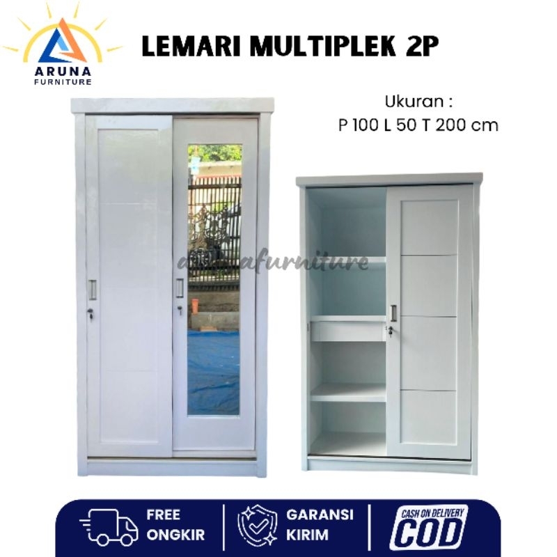 Lemari 2 Pintu Multiplek Lemari Pakaian Sliding Lemari Baju Minimalis