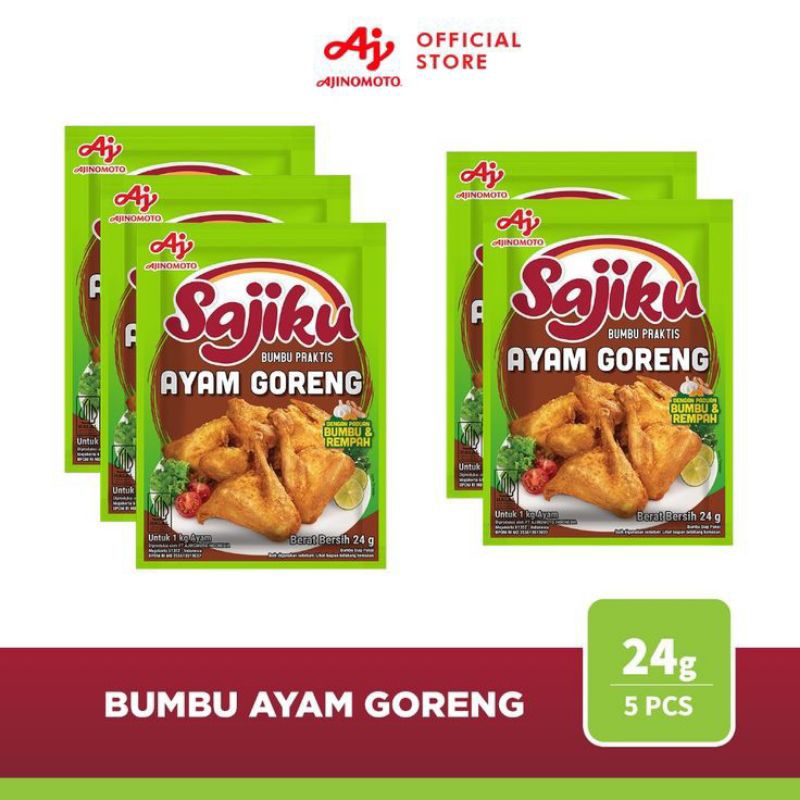 

Sajiku Bumbu Praktis Ayam Goreng 24 Gram