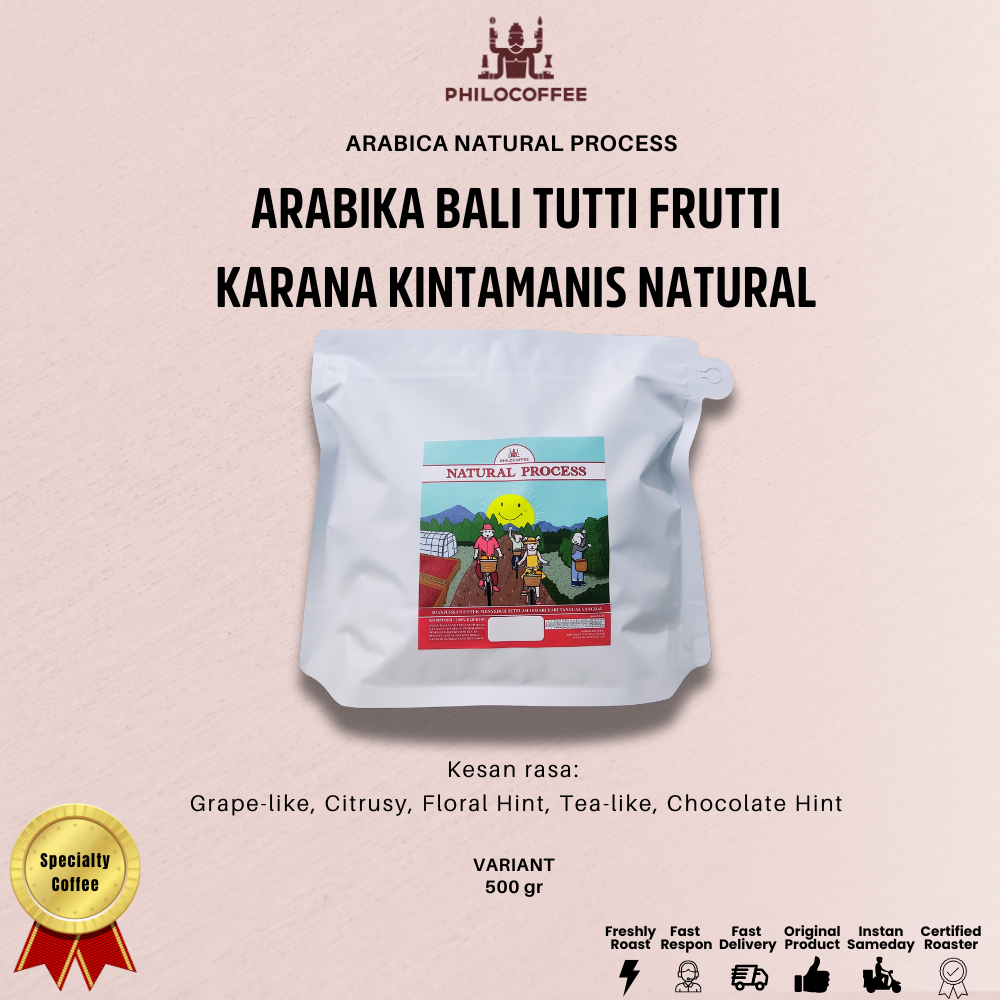

Biji Kopi Arabika Bali Tutti Frutti Karana Kintamanis Natural 500gr