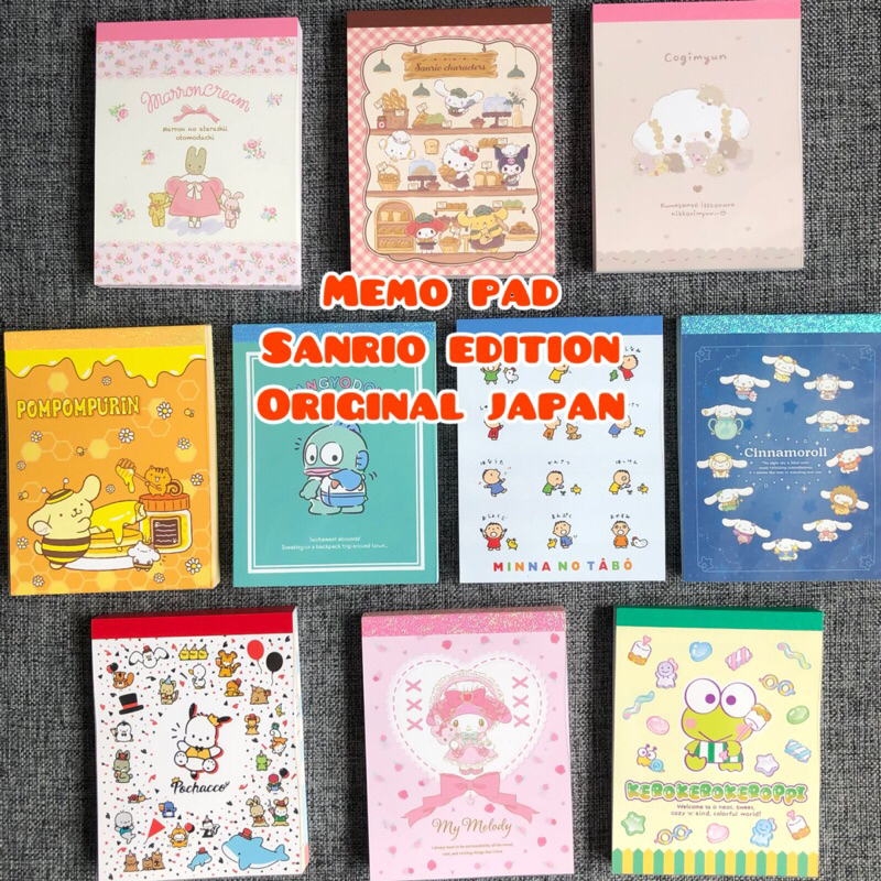 

memo pad mini memo note sanrio edition made in japan
