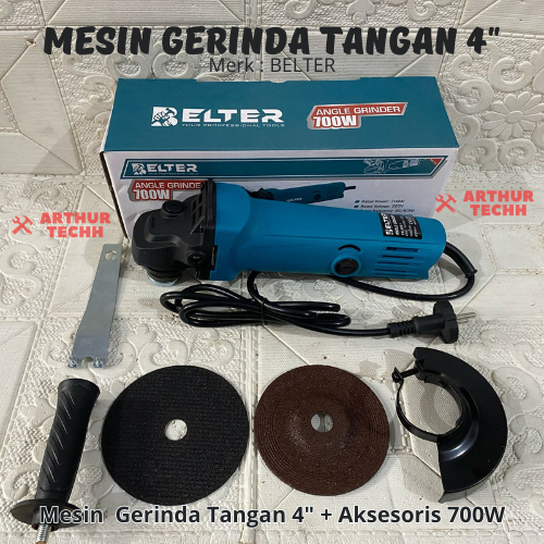 BELTER YK8061 Mesin Gerinda Tangan Listrik  4" + Aksesoris 700W | Mesin Gerinda Tangan Listrik Multi