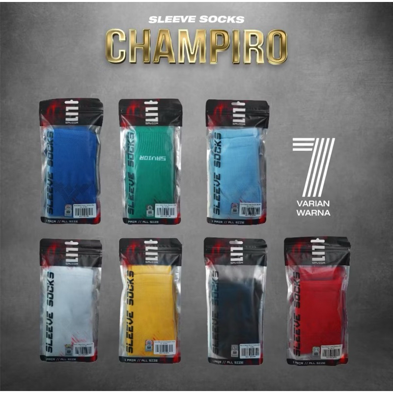 KAOS KAKI SAVIOR SAMBUNG CHAMPIRO ORIGINAL | SAVIOR SLEEVE SOCKS CHAMPIRO | KAOS KAKI SAMBUNG UNISEX