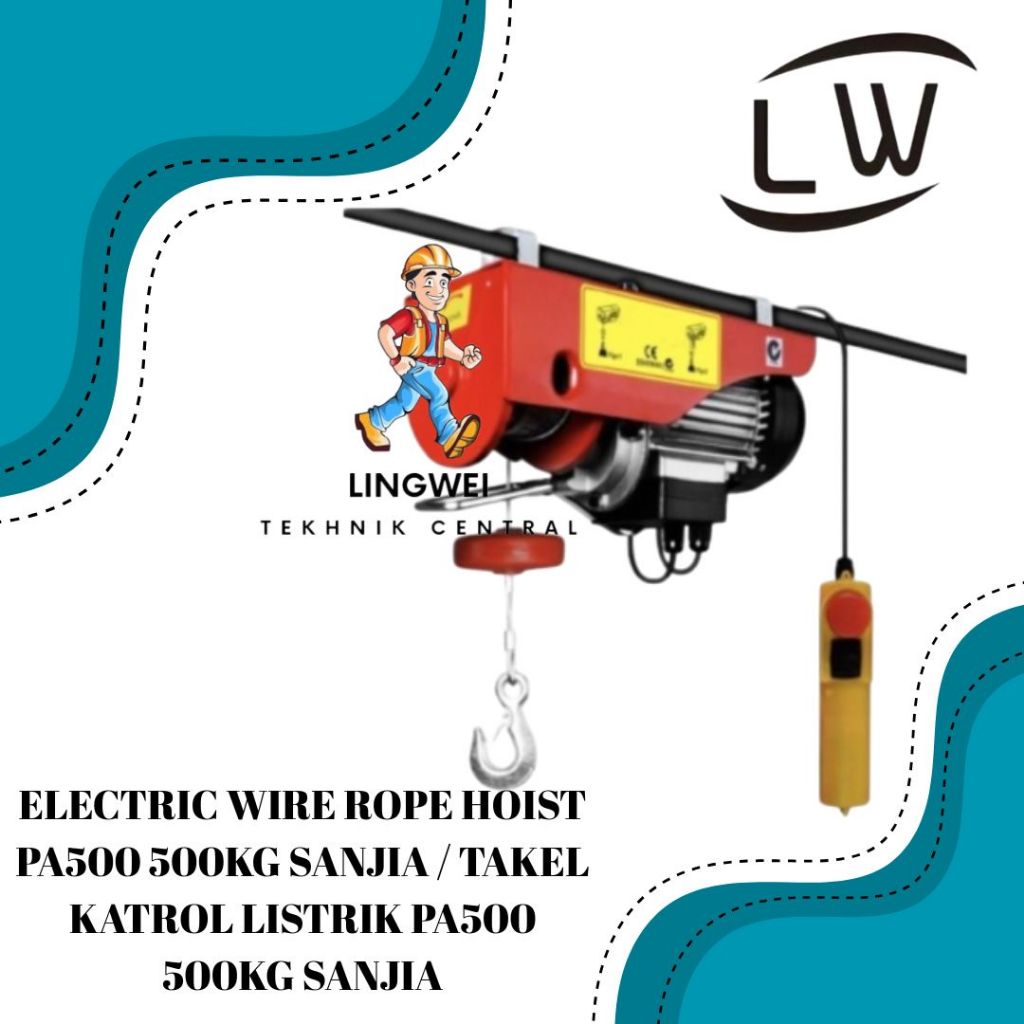ELECTRIC WIRE ROPE HOIST PA500 500KG SANJIA / TAKEL KATROL LISTRIK PA500 500KG SANJIA
