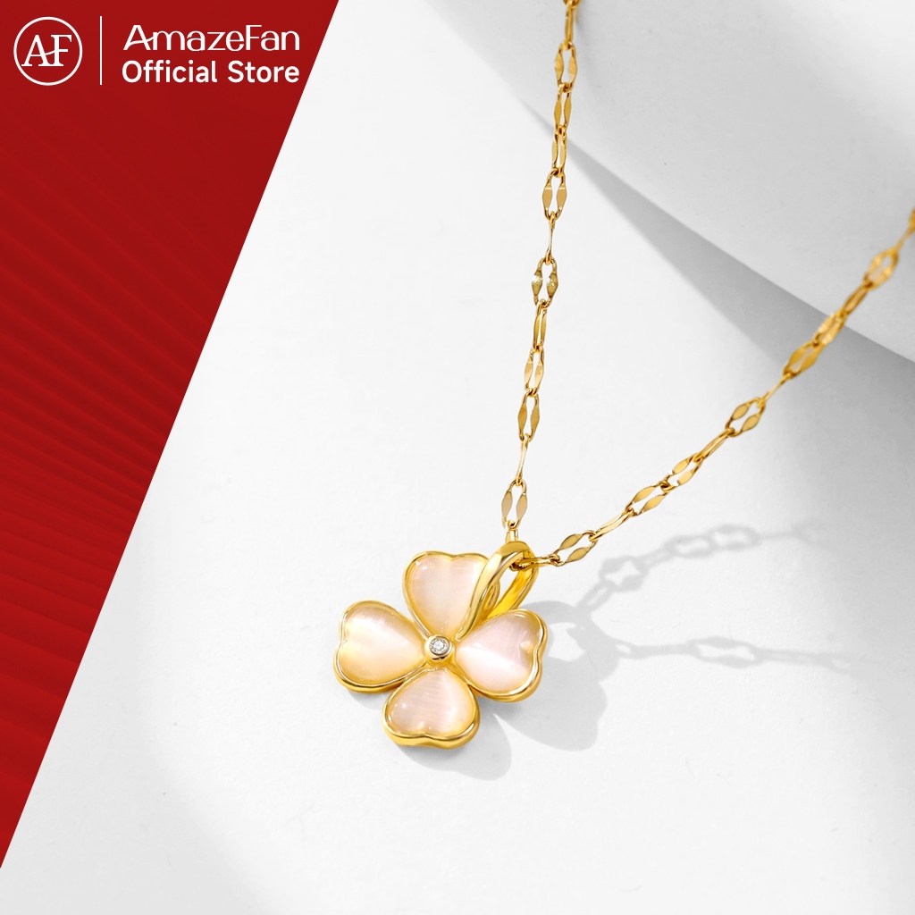 AmazeFan Jewelry Kalung Baja Titanium Anti-Karat Dan Anti-Basah. Kalung Couple / Kalung Titanium Wan