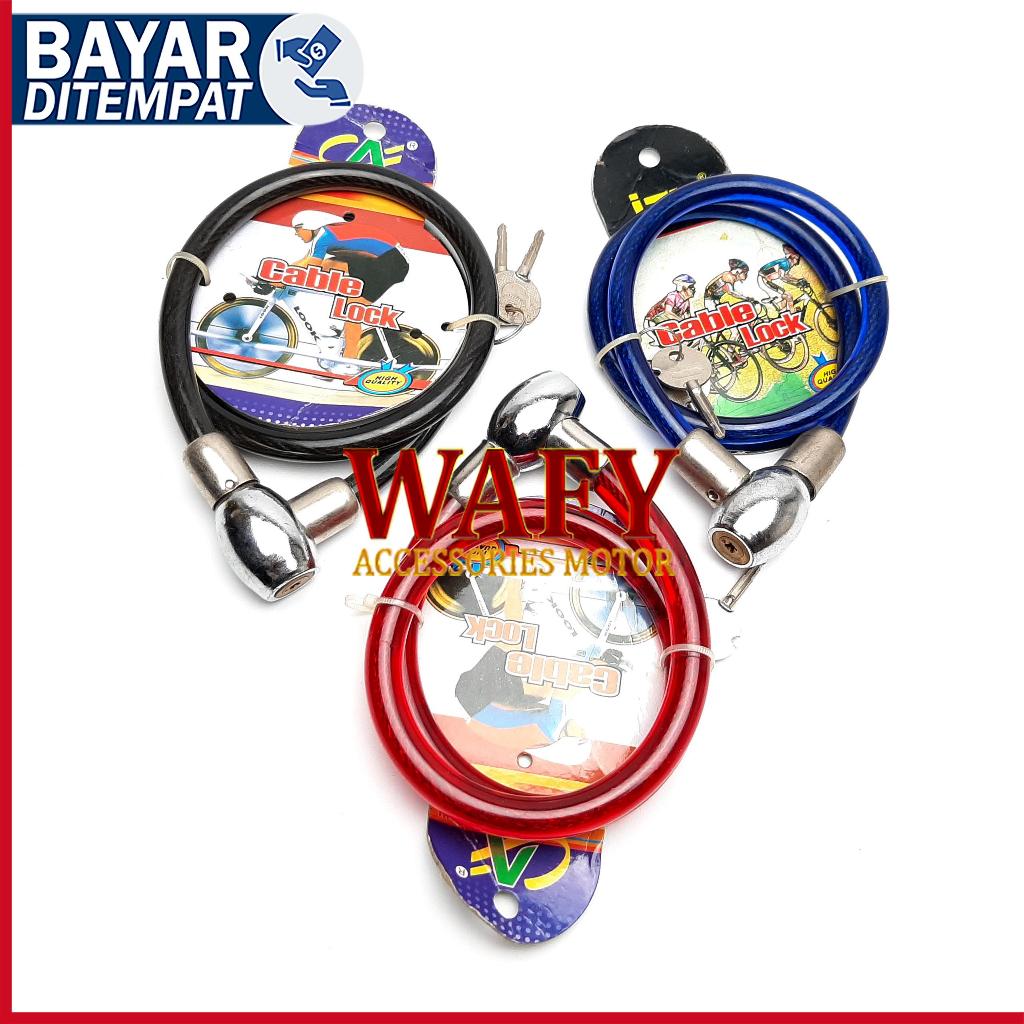 Kunci Helm - Kunci Sepeda - Tali Pengaman Helm Dan Sepeda Atau Lainya