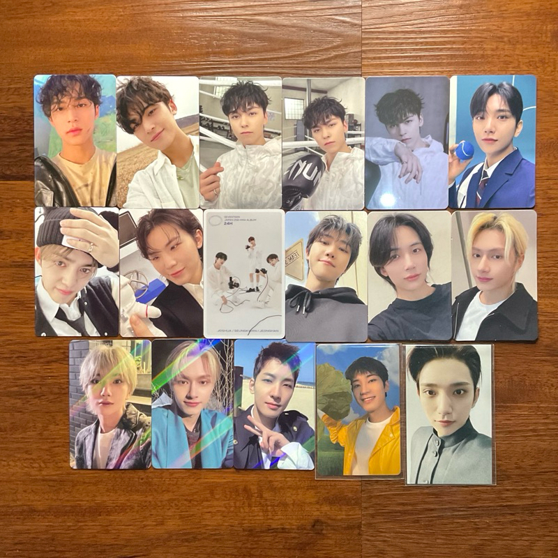 seventeen scoups joshua jun hoshi wonwoo woozi the8 mingyu dk dokyeom vernon dino photocard trading 