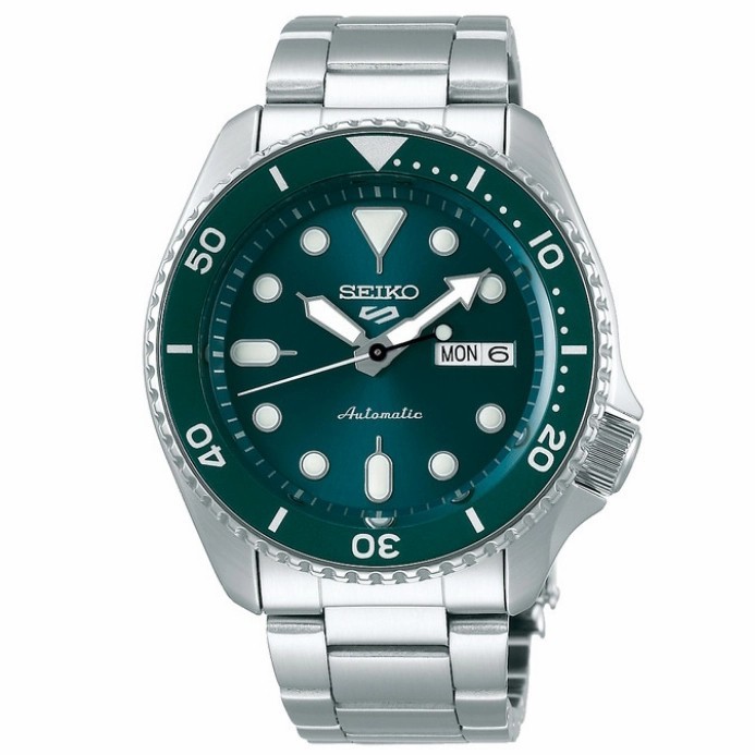 (New) Seiko SRPD61K1 Silver Dasar Hijau Cowok