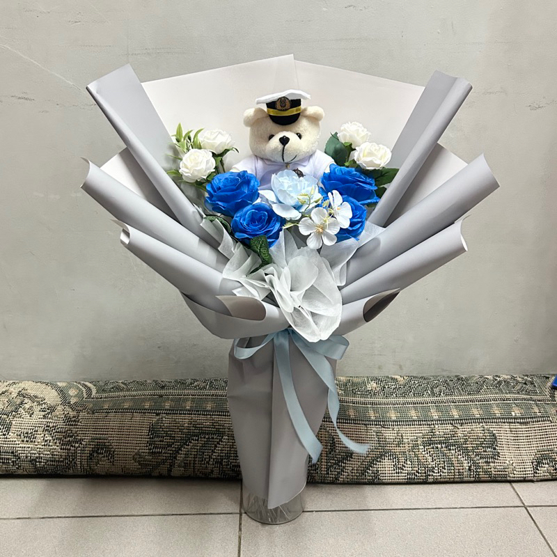 buket bunga / buket boneka profesi / buket uang dan boneka