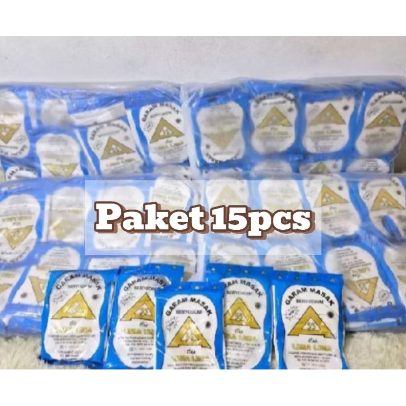 

Paket 15pcs Garam Masak 100g /Garam Beryodium /Garem /Bumbu Dapur