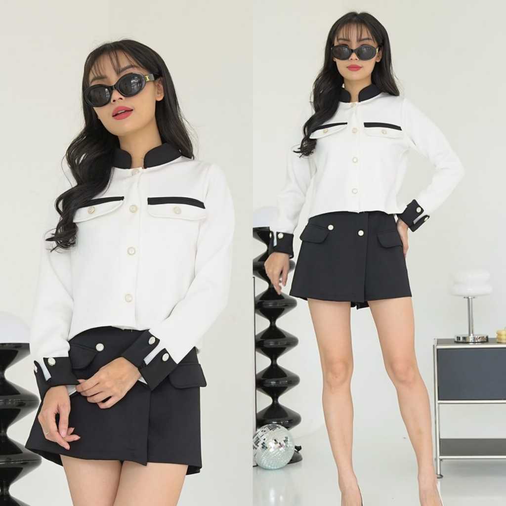 Rompi Wanita Korean Style Lengan Panjang | Terbaru Baju Atasan Wanita Kekinian