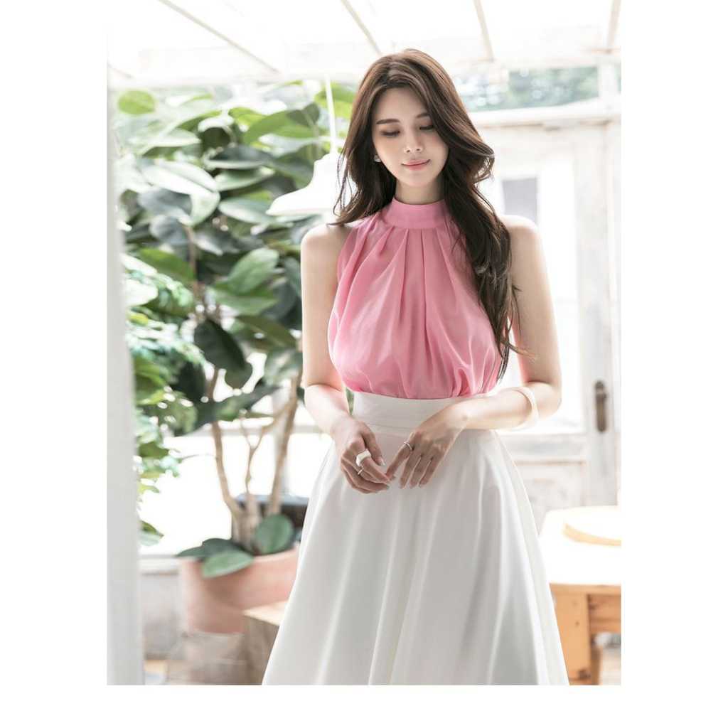 Narayya One  Set Wanita Korean Style Setelan Rok Pesta Casual