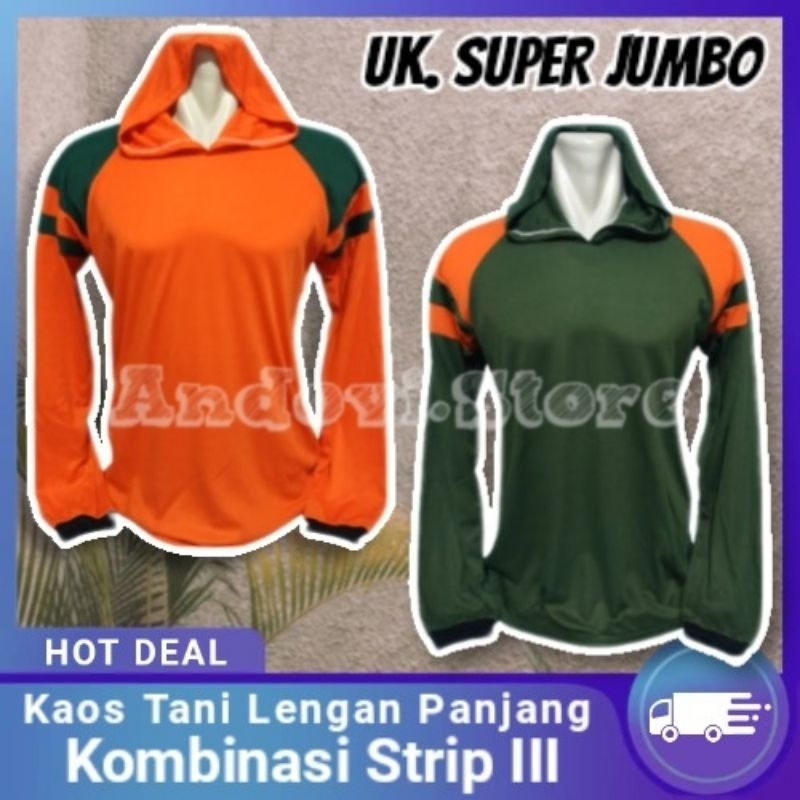 Kaos Basahan Kerja SUPER JUMBO, Kaos Tani Super Jumbo, Kaos Kupluk Big Size, KAOS KUPLUK KOMBINASI S
