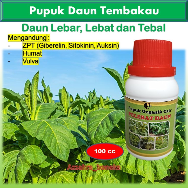 Pupuk Pelebat Daun Tembakau / Pupuk Organik Cair Tembakau / Pupuk Penyubur Tanaman Tembakau