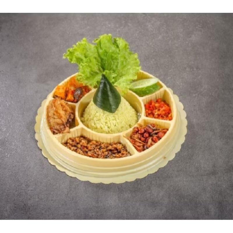 

Nasi Tumpeng Mini Nasi Kuning/Nasi Hijau/Nasi Biru/Nasi Ungu/Nasi Uduk,5 Menu (3 Lauk + 2 Sayur bebas pilih), untuk syukuran, ulang tahun,pernikahan,acara lainnya, minimal pemesanan H-4, pengiriman dari Jakarta ke seluruh Jabodetabek